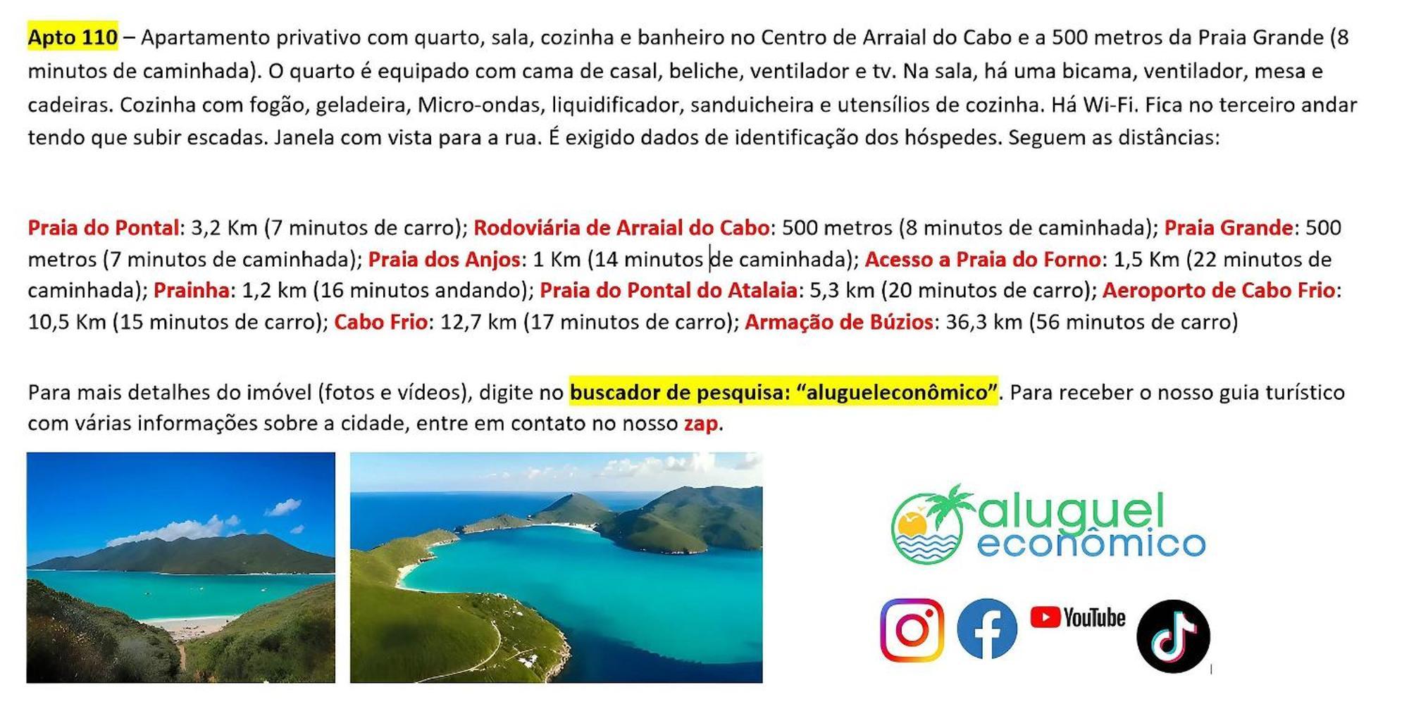 Ferienwohnung Arraial Do Cabo - Brisas Do Farol - Aluguel Economico Exterior foto