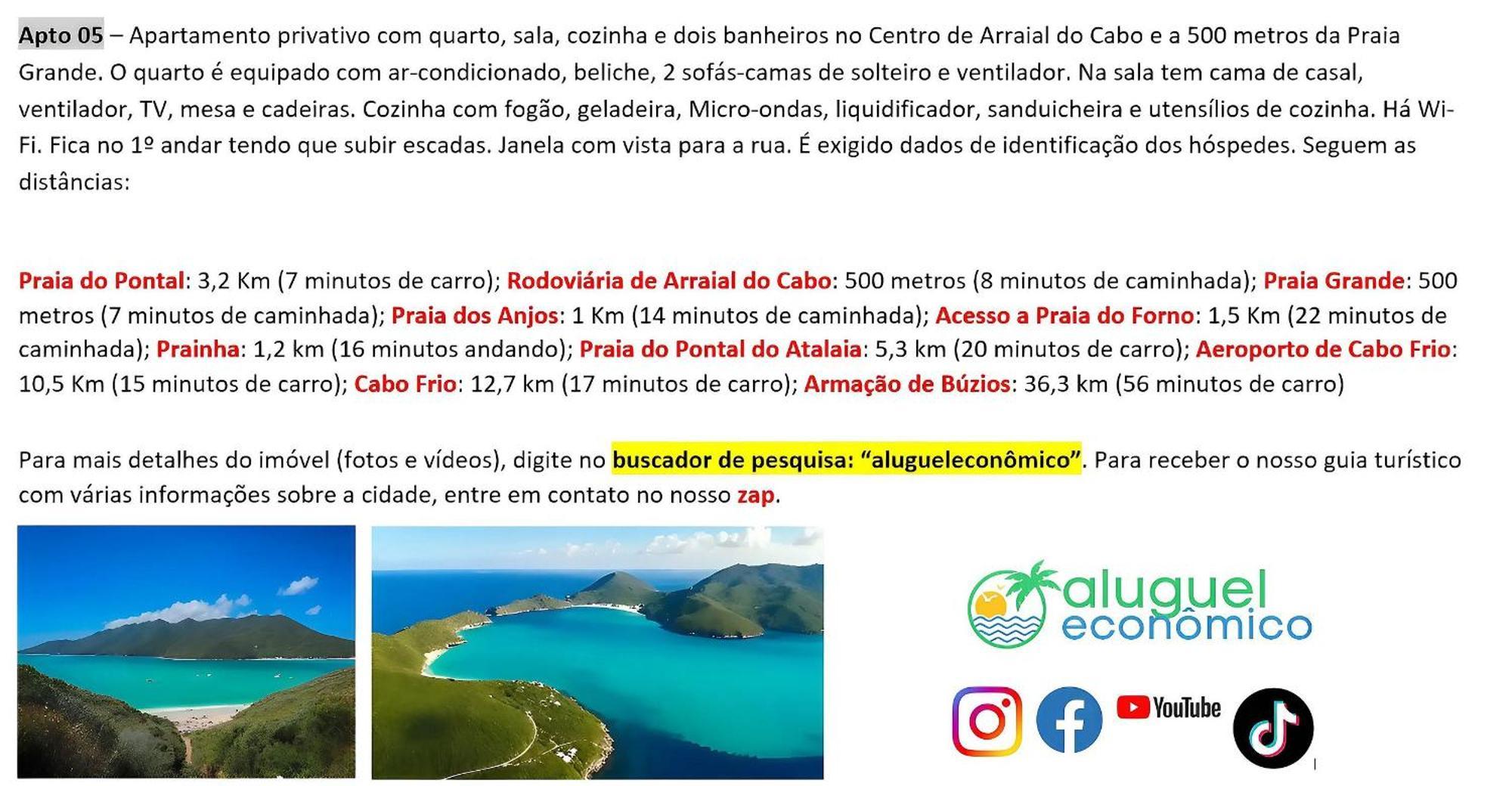 Ferienwohnung Arraial Do Cabo - Brisas Do Farol - Aluguel Economico Exterior foto