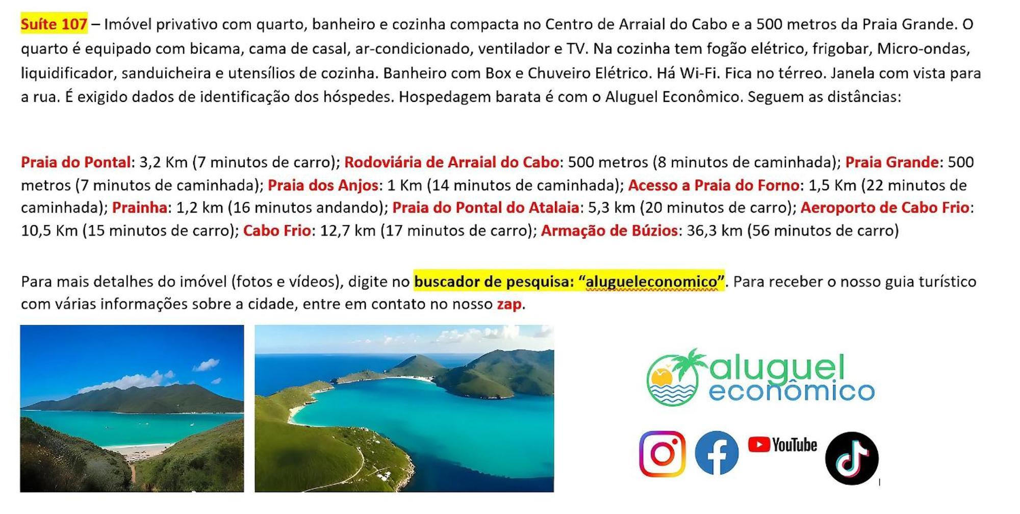Ferienwohnung Arraial Do Cabo - Brisas Do Farol - Aluguel Economico Exterior foto