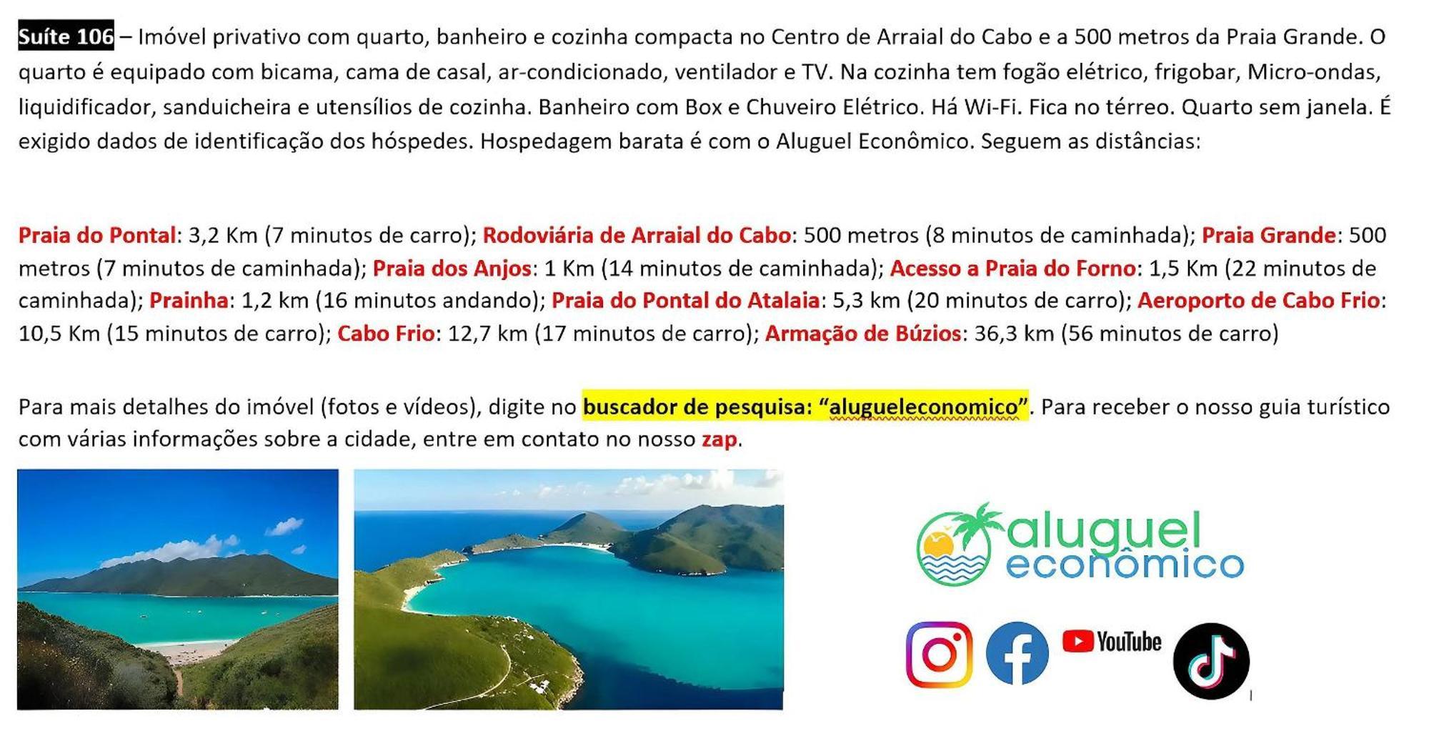 Ferienwohnung Arraial Do Cabo - Brisas Do Farol - Aluguel Economico Exterior foto