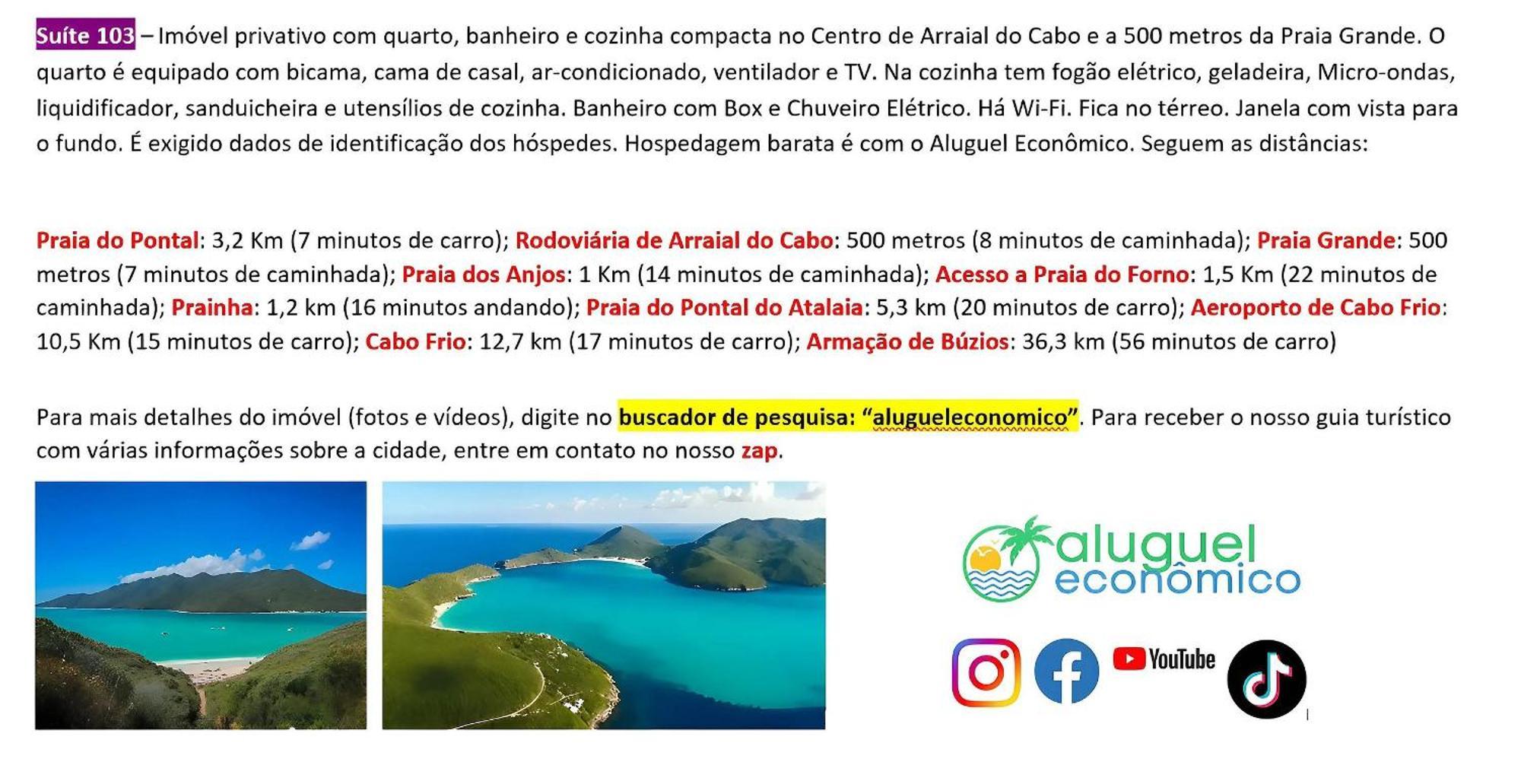Ferienwohnung Arraial Do Cabo - Brisas Do Farol - Aluguel Economico Exterior foto