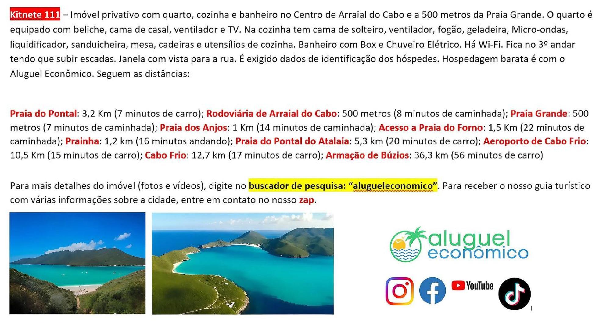 Ferienwohnung Arraial Do Cabo - Brisas Do Farol - Aluguel Economico Exterior foto