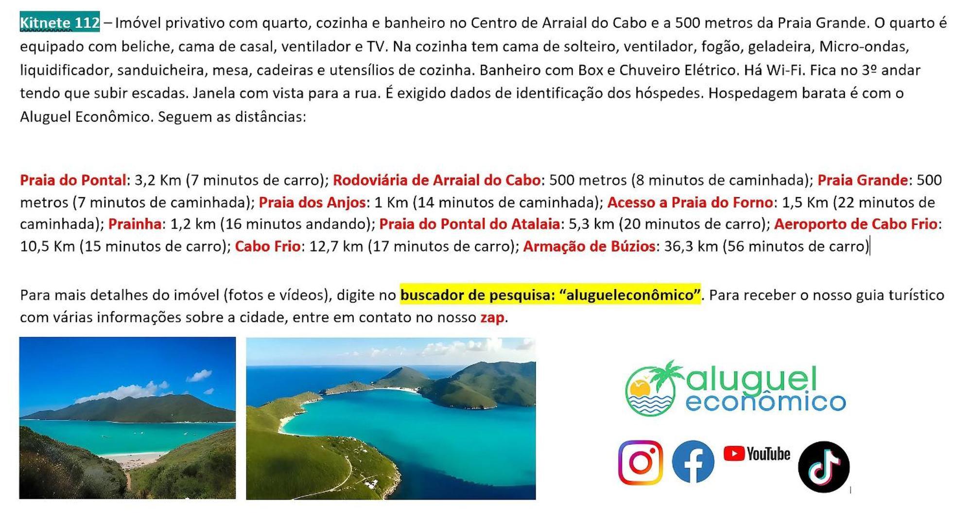 Ferienwohnung Arraial Do Cabo - Brisas Do Farol - Aluguel Economico Exterior foto