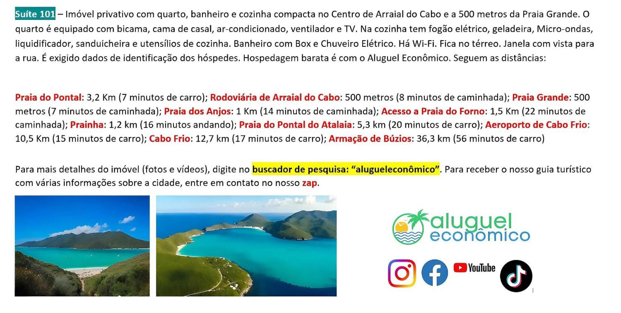 Ferienwohnung Arraial Do Cabo - Brisas Do Farol - Aluguel Economico Exterior foto